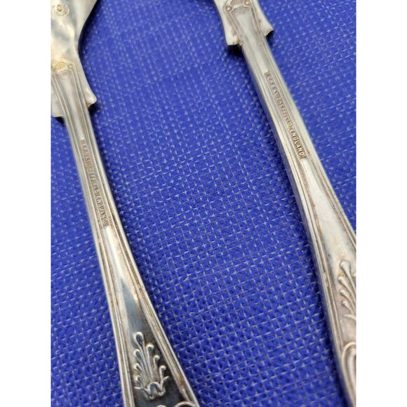 Sheffield EPSA1 Kings Pattern Silverplate Salad Server Set 2 England Vtg - Picture 4 of 5